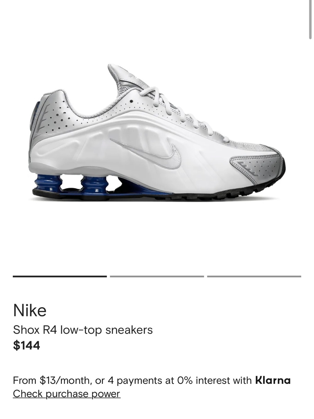 Nike Shox R4 Low-Top Sneakers US 6